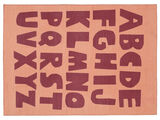 Alphabet Rug - Pink / Red