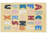 Alphabet Rug - Light yellow / Multicolor