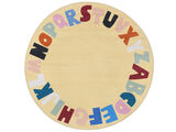 Alphabet Rug - Light yellow / Multicolor