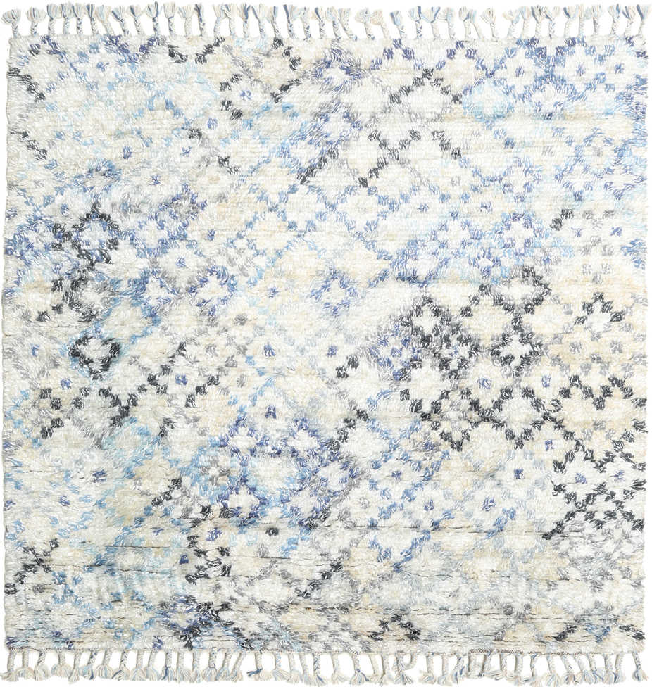 Greta Tappeto - Bianco crema / Blu 200x200 - CarpetVista