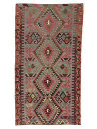 
    Kilim Vintage Turkish - Dark red - 162 x 300 cm
  