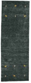 
    Gabbeh loom Two Lines - Dark grey / Green - 80 x 250 cm
  