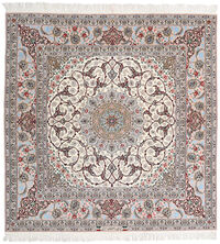 
    Isfahan silk warp signed: Khazimi - Beige - 200 x 205 cm
  