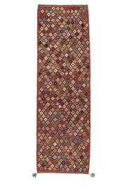 
    Kilim Afghan Old style Rug - Dark red - 91 x 288 cm
  