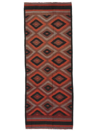 
    Afghan Vintage Kilim - Dark red - 128 x 334 cm
  
