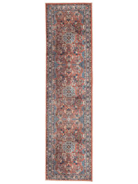 Tapis ignifuge oriental Power Loom, 8 x 10 pi, bleu, vert rouille