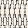 Κιλίμ Long Stitch χαλι - Κρέμα λευκό / Μαύρα