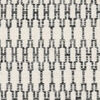 Kilim Long Stitch Tapete - Branco creme / Preto