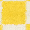 Luca Chess bath mat - Yellow / Off white