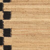 Chess Line Jute Rug - Light brown / Black