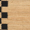 Chess Line Jute Rug - Light brown / Black