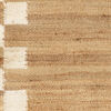 Chess Line Jute Rug - Light brown / Natural white