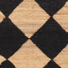 Romboz Jute Rug - Light brown / Black