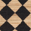 Romboz Jute Rug - Light brown / Black