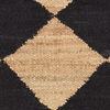 Romboz Jute Rug - Light brown / Black