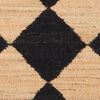 Romboz Jute Rug - Light brown / Black