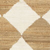 Romboz Jute Rug - Light brown / Natural white