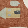 Road map Rug - Rust red / Multicolor